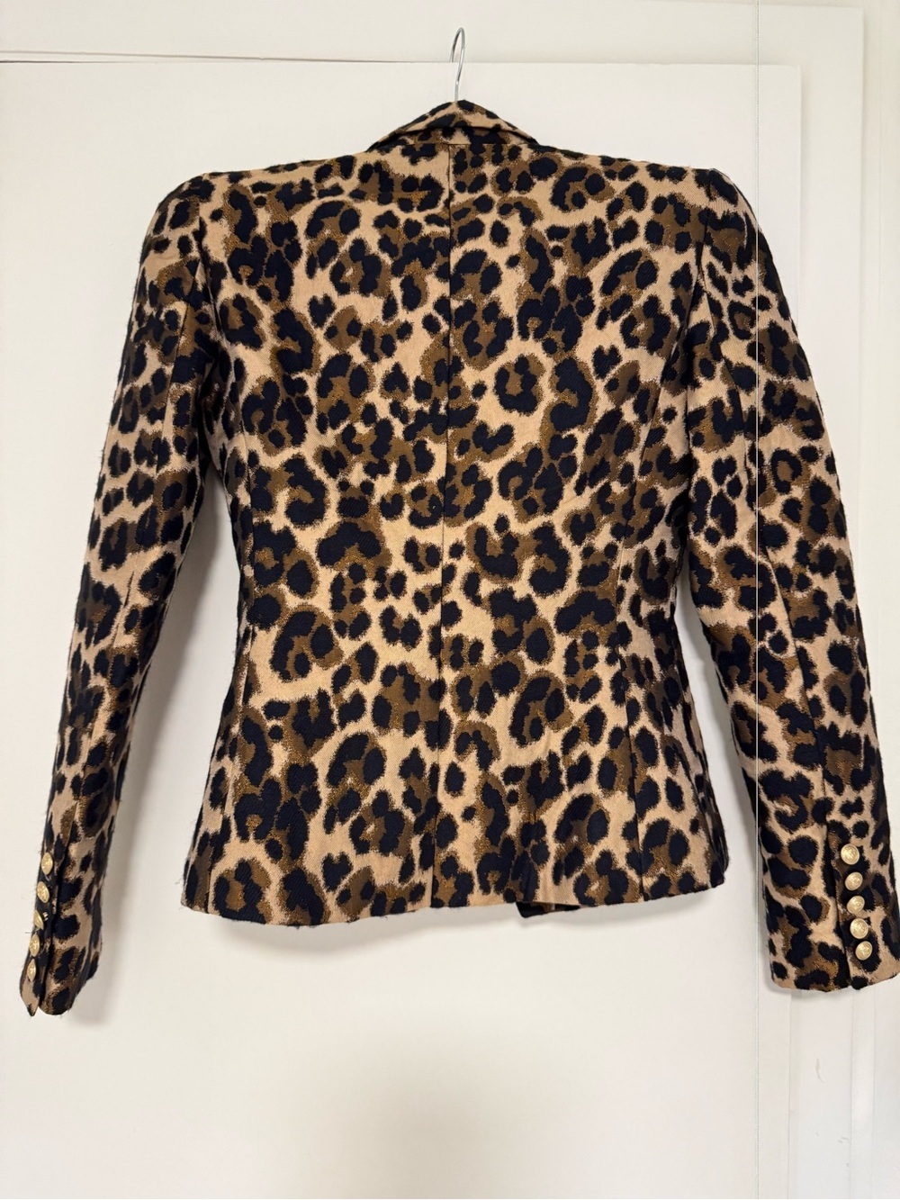 L’AGENCE BETHANY STRUCTURED SHOULDER JACQUARD LEOPARD PRINT BLAZER- NEW-SIZE 4 - Picture 7 of 7
